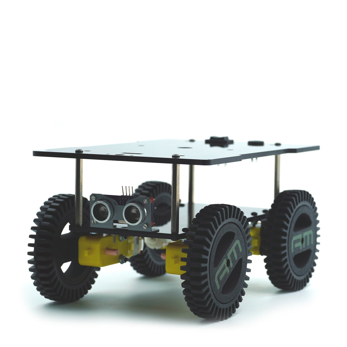 AM ROBOTICS ROVER4WD BASIC 1, DIY Robotic Chassis Kit, 4-Wheel Drive Platform, 150mm x 210mm Base, Arduino Compatible