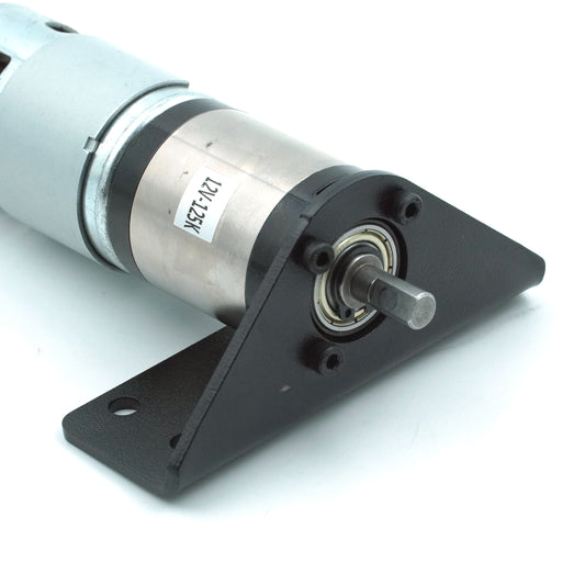 3mm Thick MS Motor Mounting Bracket/Clamp for 42mm/45mm Planetary Gearbox Motors Model 2 - Matt Black