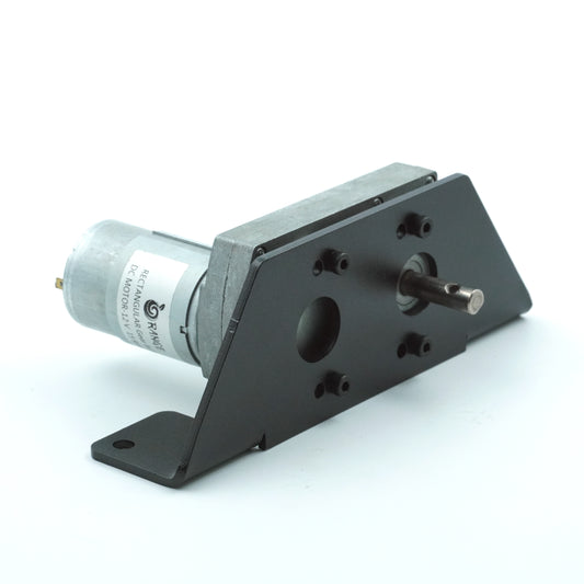 3mm Thick MS Motor Mounting Bracket/Clamp for Rectangular Gearbox Motors - Model 2 (Matt Black)