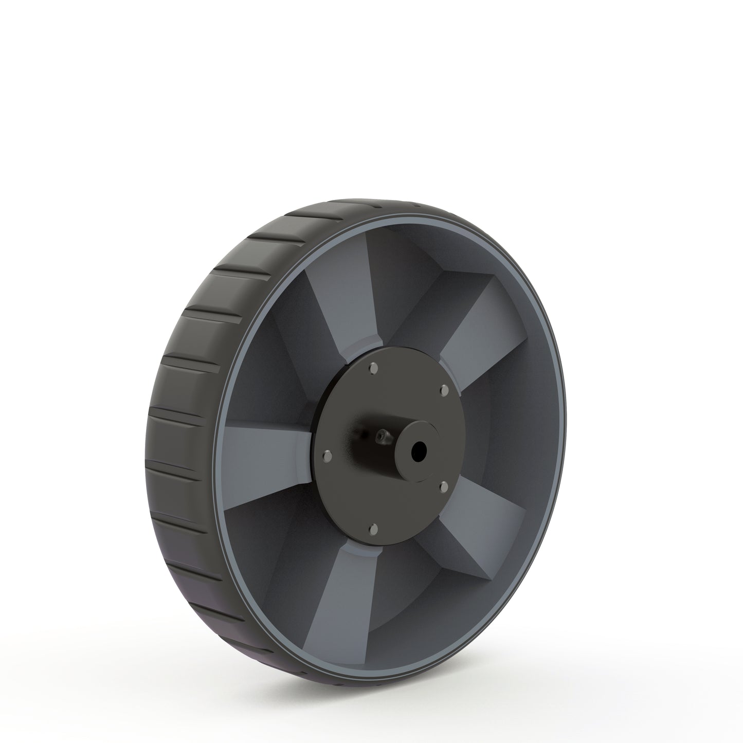 AM ROBOTICS 190x42mm Heavy Duty Solid Rubber Wheel for 10mm Shaft Motors Gray Color - 1 Pair