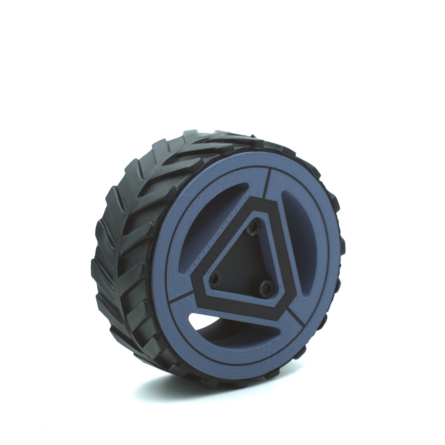 112x46 Tractor Grip Wheel for 8mm Shaft Motors - Robust Robotics Traction Gray Color