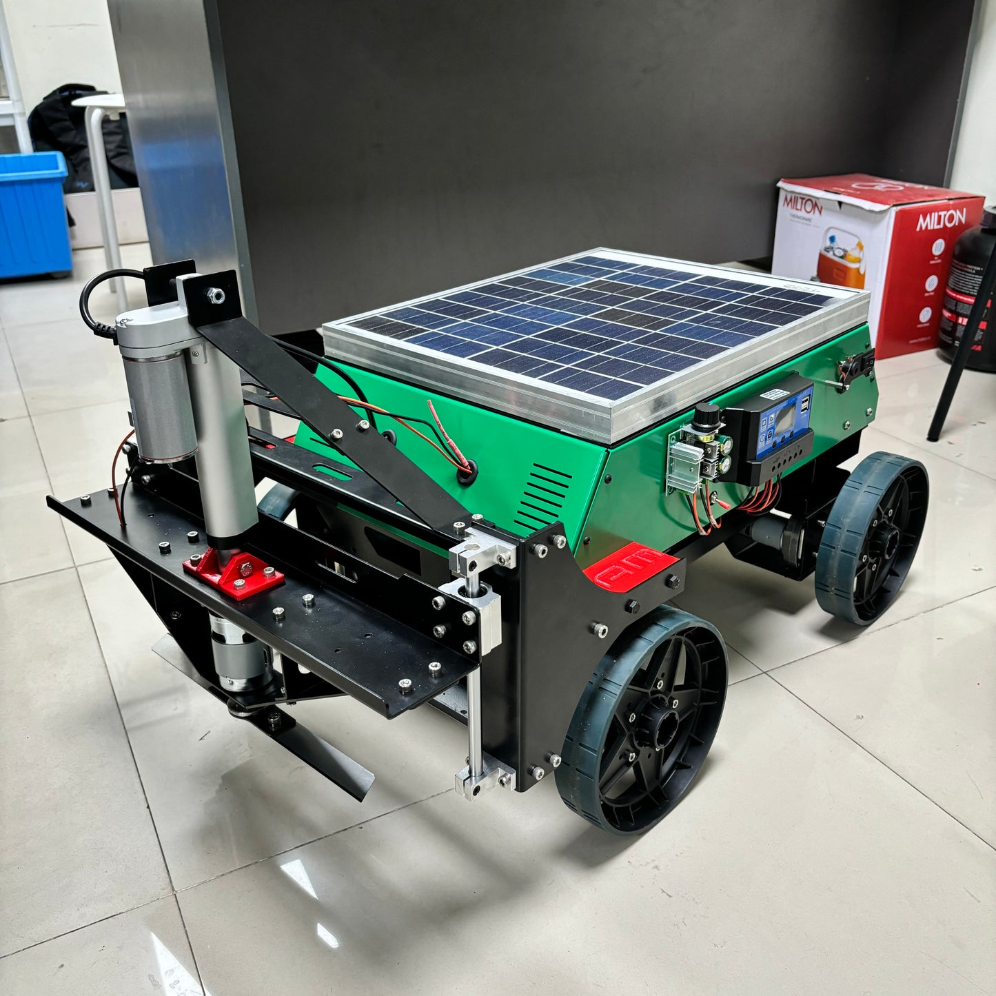 Solar Panel Powered Grass Cutting Robot (For Price Contact Us)