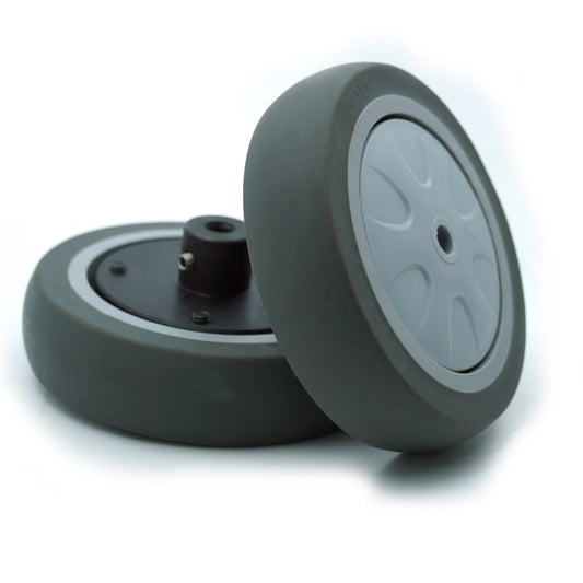 Heavy-Duty 125x32mm Wheel/tyre for 10mm Shaft 2 Nos