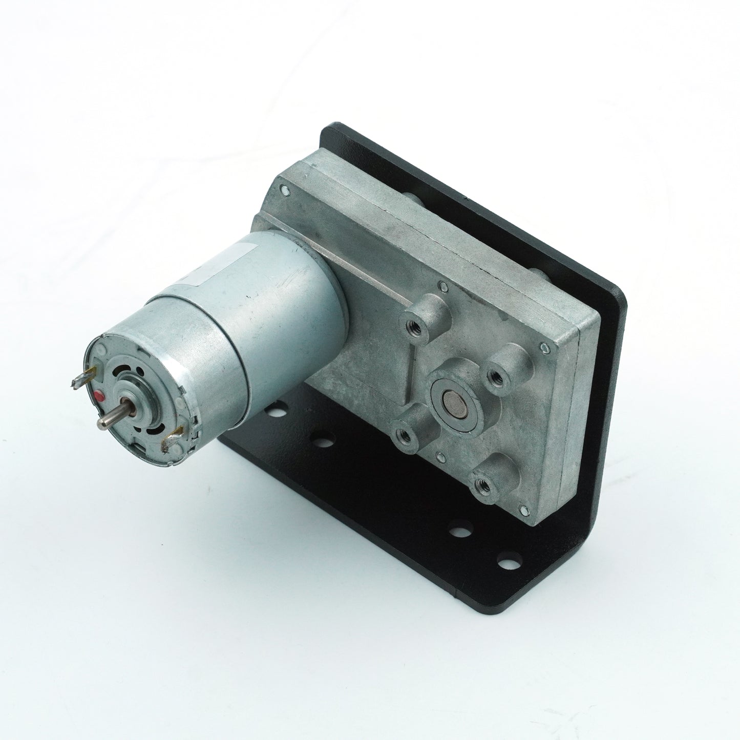 3mm Thick MS Motor Mounting Bracket/Clamp for Rectangular Gearbox Motors - Model 1 (Matt Black)