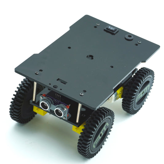 AM ROBOTICS ROVER4WD BASIC 1, DIY Robotic Chassis Kit, 4-Wheel Drive Platform, 150mm x 210mm Base, Arduino Compatible