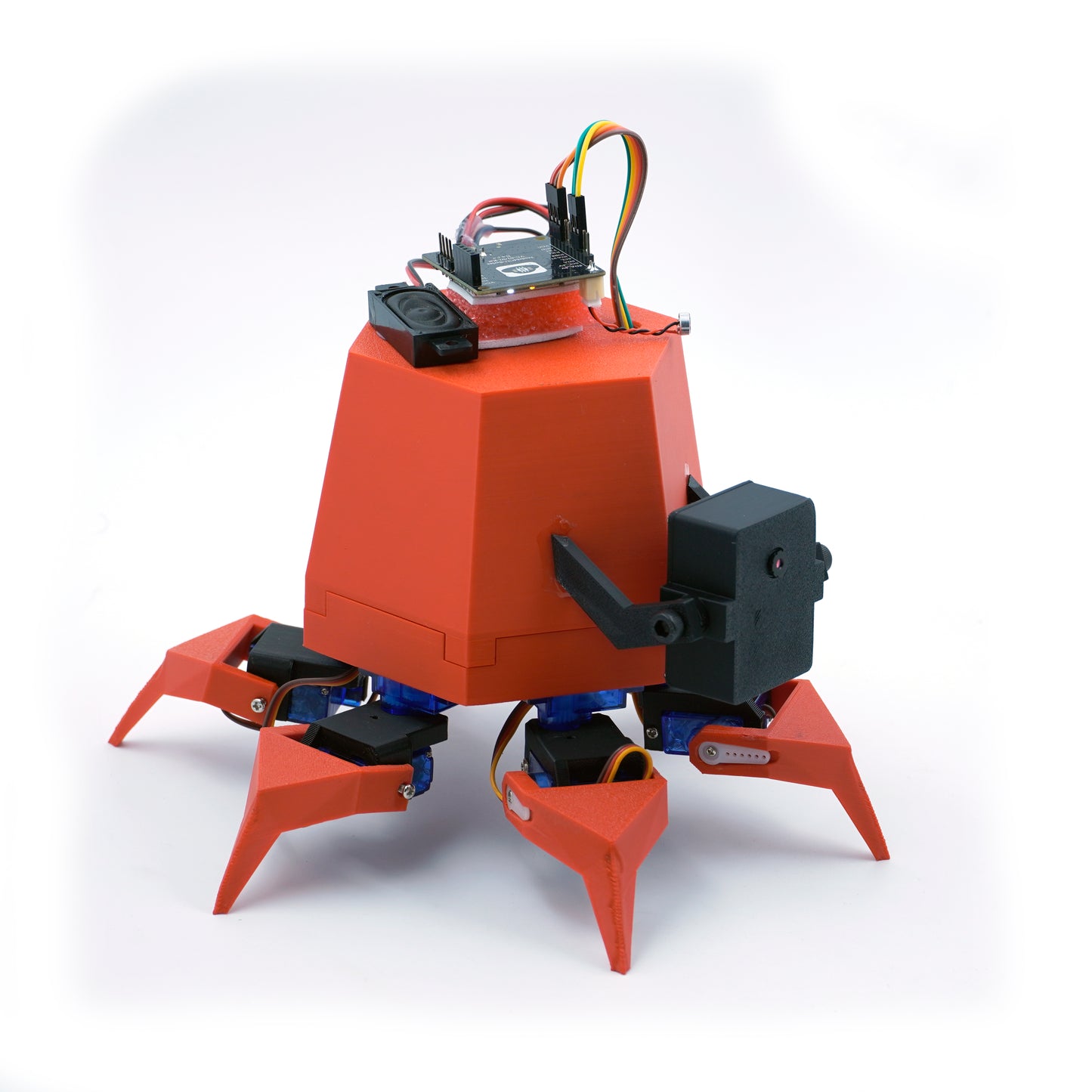 AI Voice-Assisted & Mobile-Controlled 3D Printed Hexapod Robotic Project