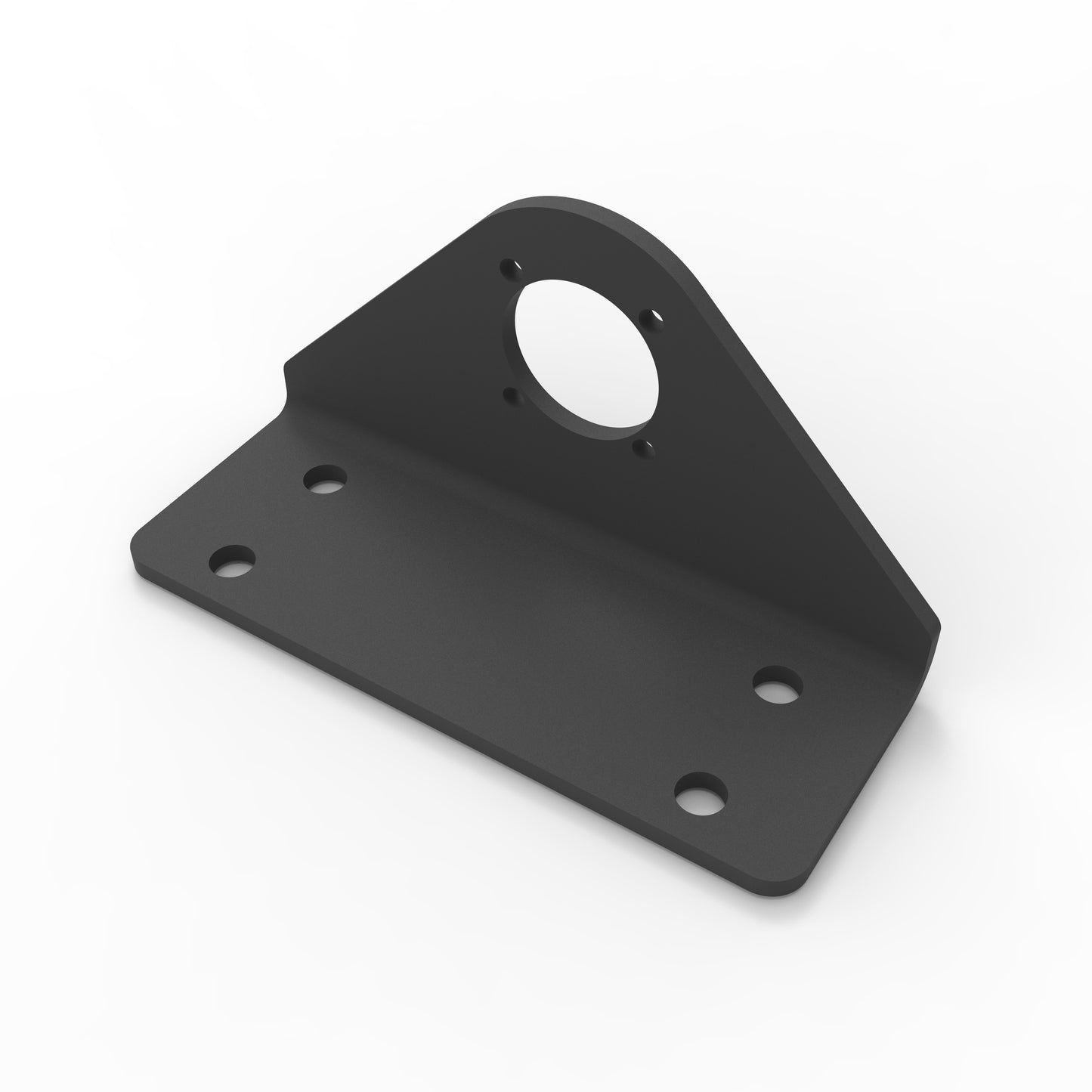 3mm Thick MS Motor Mounting Bracket/Clamp for 42mm/45mm Planetary Gearbox Motors Model 2 - Matt Black