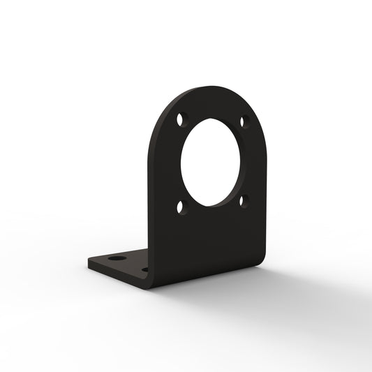 3mm Thick MS Motor Mounting Bracket/Clamp for 42mm/45mm Planetary Gearbox Motors - Model 1 (Matt Black)