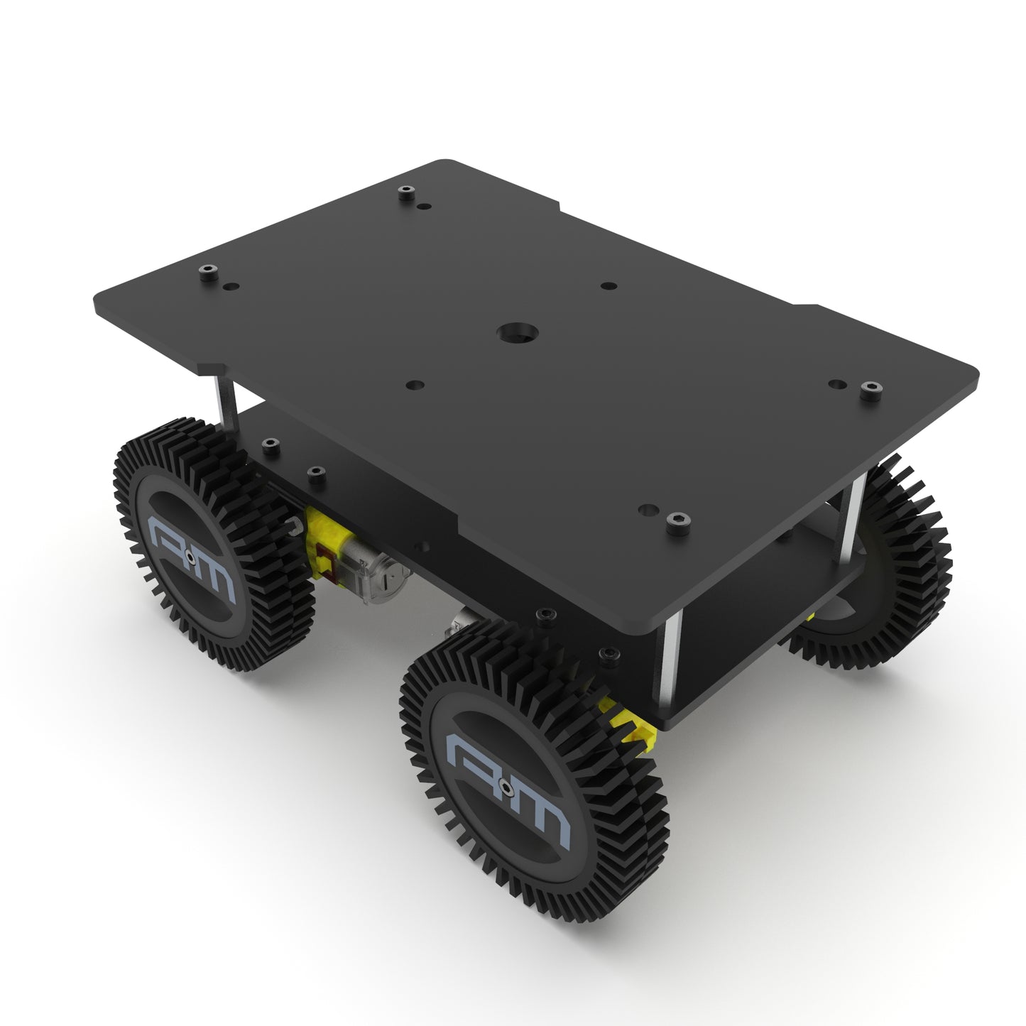 AM ROBOTICS ROVER4WD BASIC 1, DIY Robotic Chassis Kit, 4-Wheel Drive Platform, 150mm x 210mm Base, Arduino Compatible