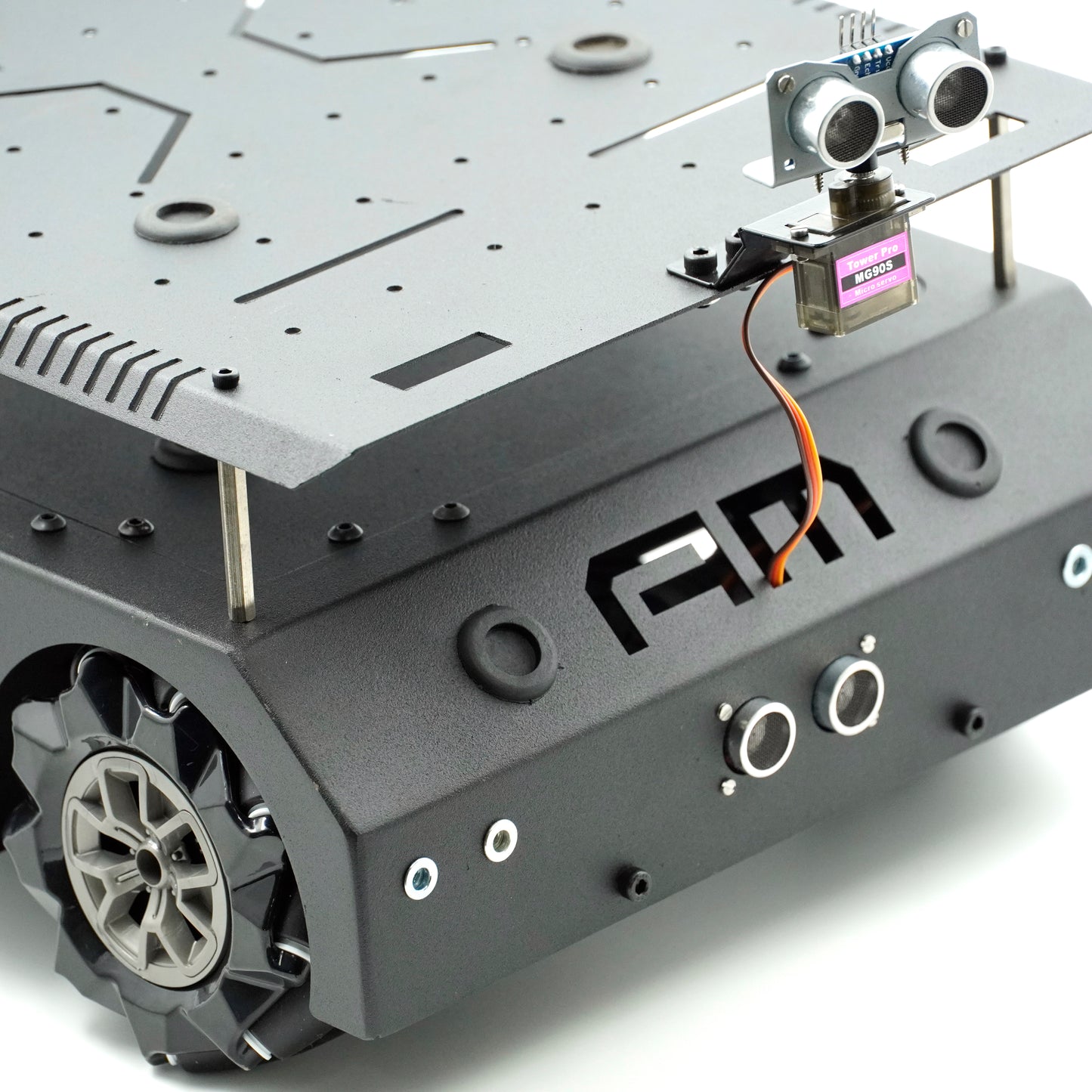 AM Robotics 97mm Mecanum Wheel DIY with 360° Omnidirectional Wheel Chassis Kit DIY Intelligent RC Robot Car Chassis DIY Learning Kit