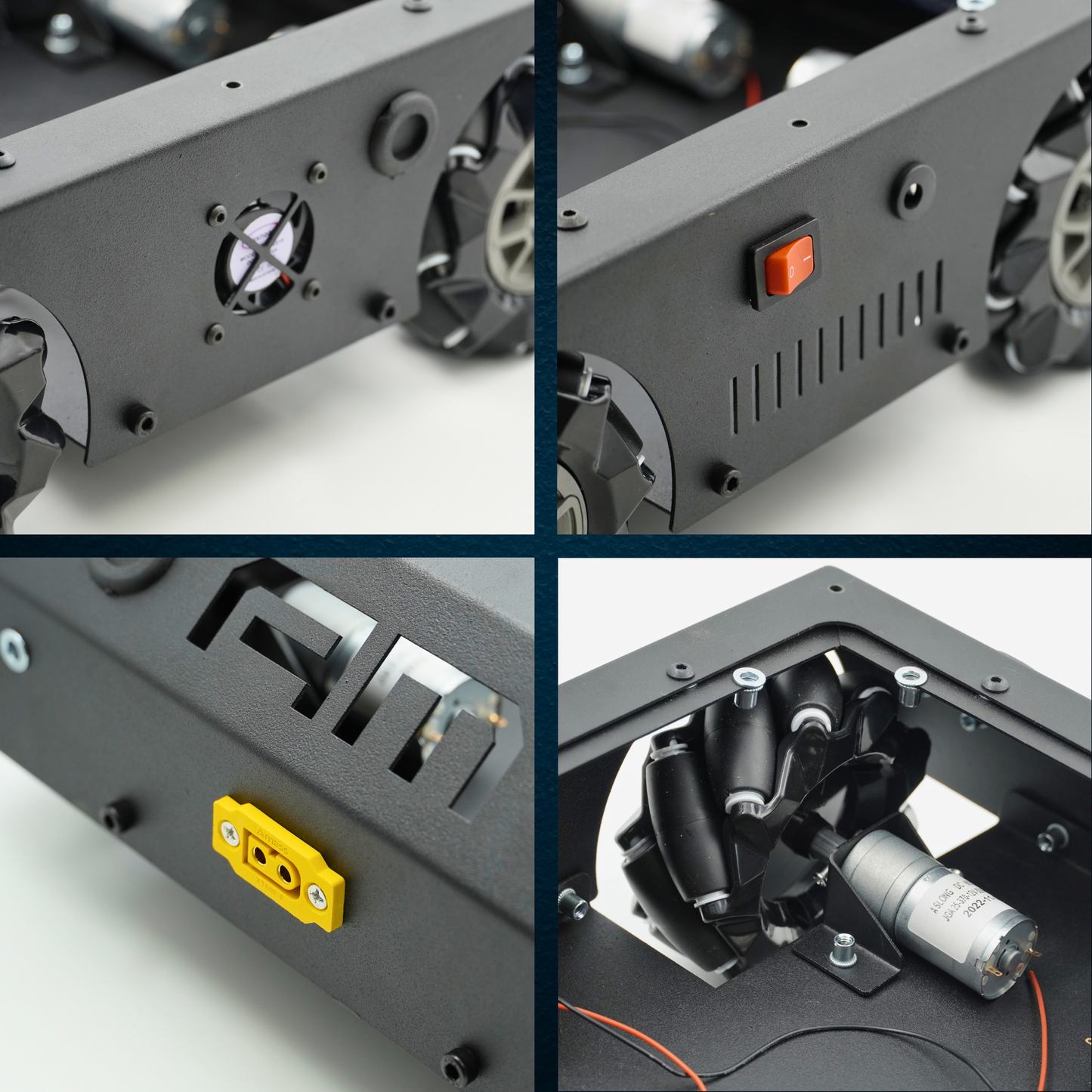 AM Robotics 97mm Mecanum Wheel DIY with 360° Omnidirectional Wheel Chassis Kit DIY Intelligent RC Robot Car Chassis DIY Learning Kit