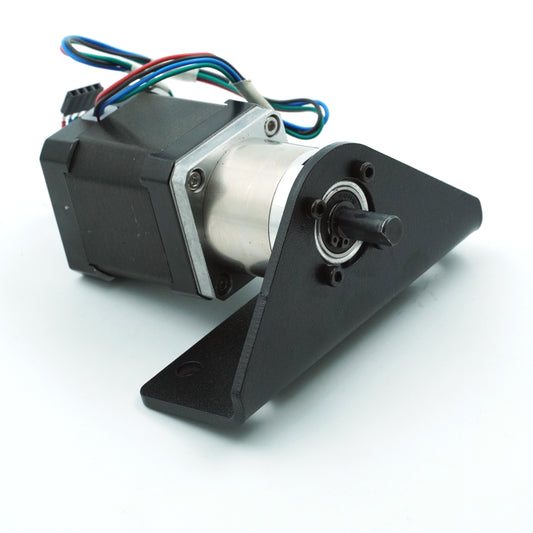 3mm Thick MS Motor Mounting Bracket/Clamp for NEMA17 Planetary Gearbox Motors - Model 2 (Matt Black)