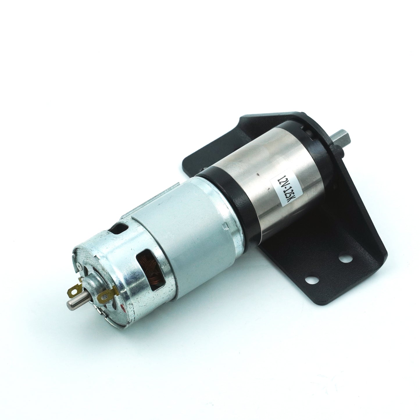 3mm Thick MS Motor Mounting Bracket/Clamp for 42mm/45mm Planetary Gearbox Motors Model 2 - Matt Black