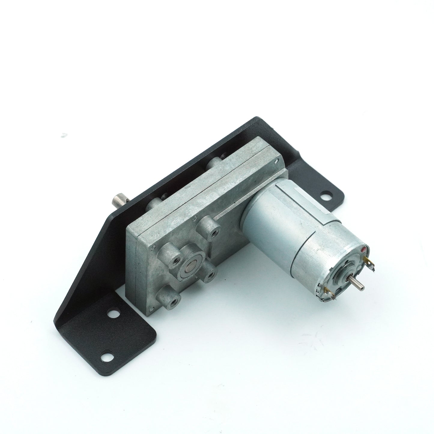 3mm Thick MS Motor Mounting Bracket/Clamp for Rectangular Gearbox Motors - Model 2 (Matt Black)