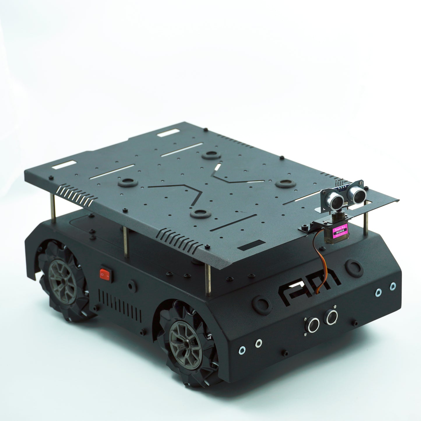 AM Robotics 97mm Mecanum Wheel DIY with 360° Omnidirectional Wheel Chassis Kit DIY Intelligent RC Robot Car Chassis DIY Learning Kit