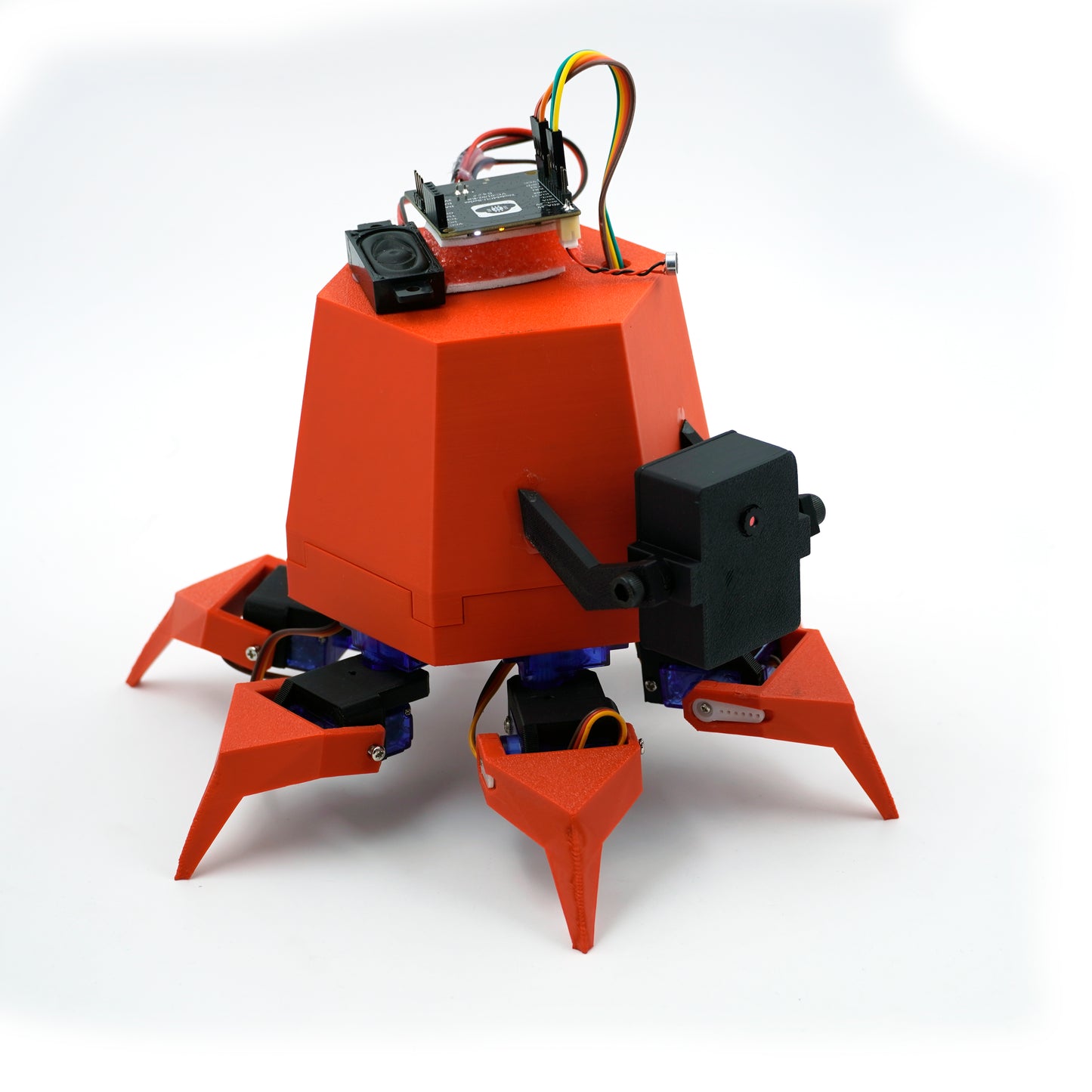AI Voice-Assisted & Mobile-Controlled 3D Printed Hexapod Robotic Project