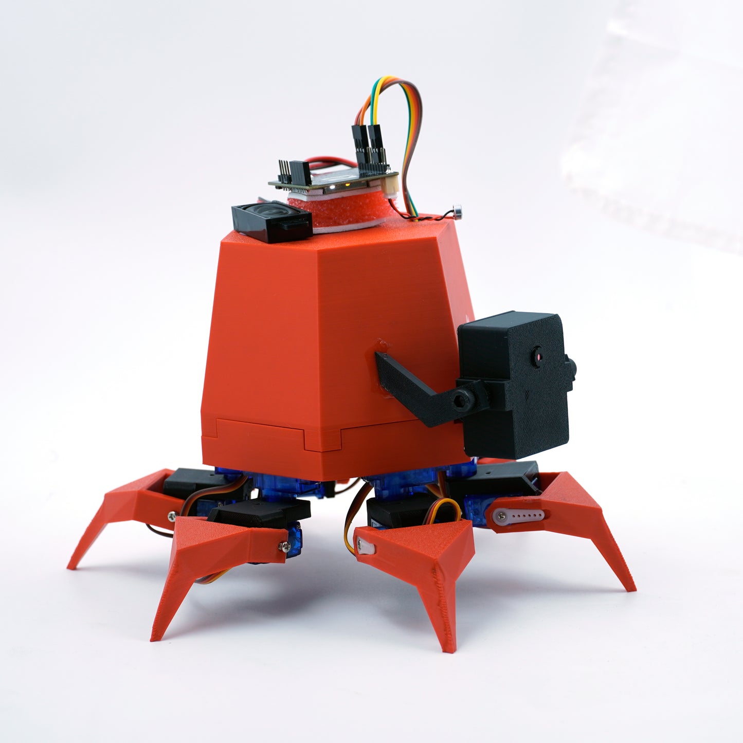 AI Voice-Assisted & Mobile-Controlled 3D Printed Hexapod Robotic Project