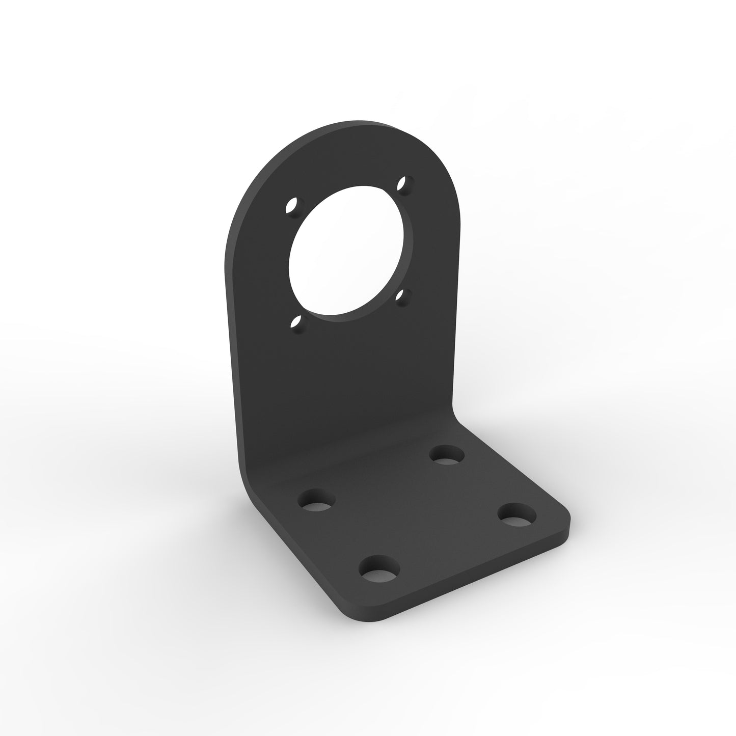3mm Thick MS Motor Mounting Bracket/Clamp for NEMA17 Planetary Gearbox Motors - Model 1 (Matt Black)