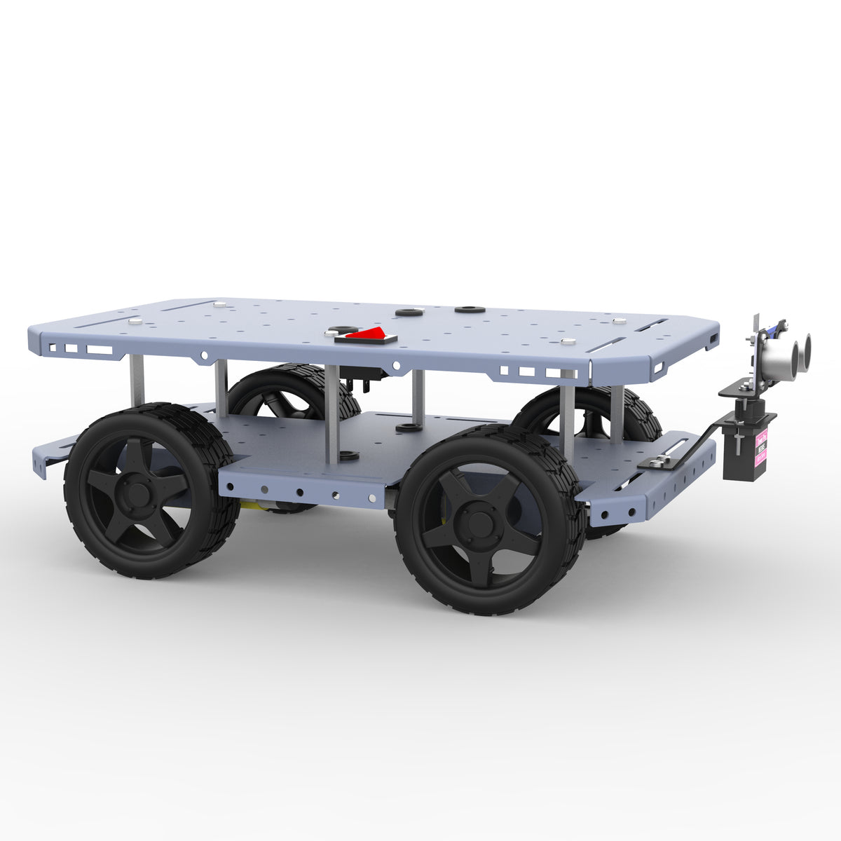 ROVER 4WD SOCCER BO SERIES 2 METAL CHASSIS DIY ROBO KIT MATT BLACK & G ...