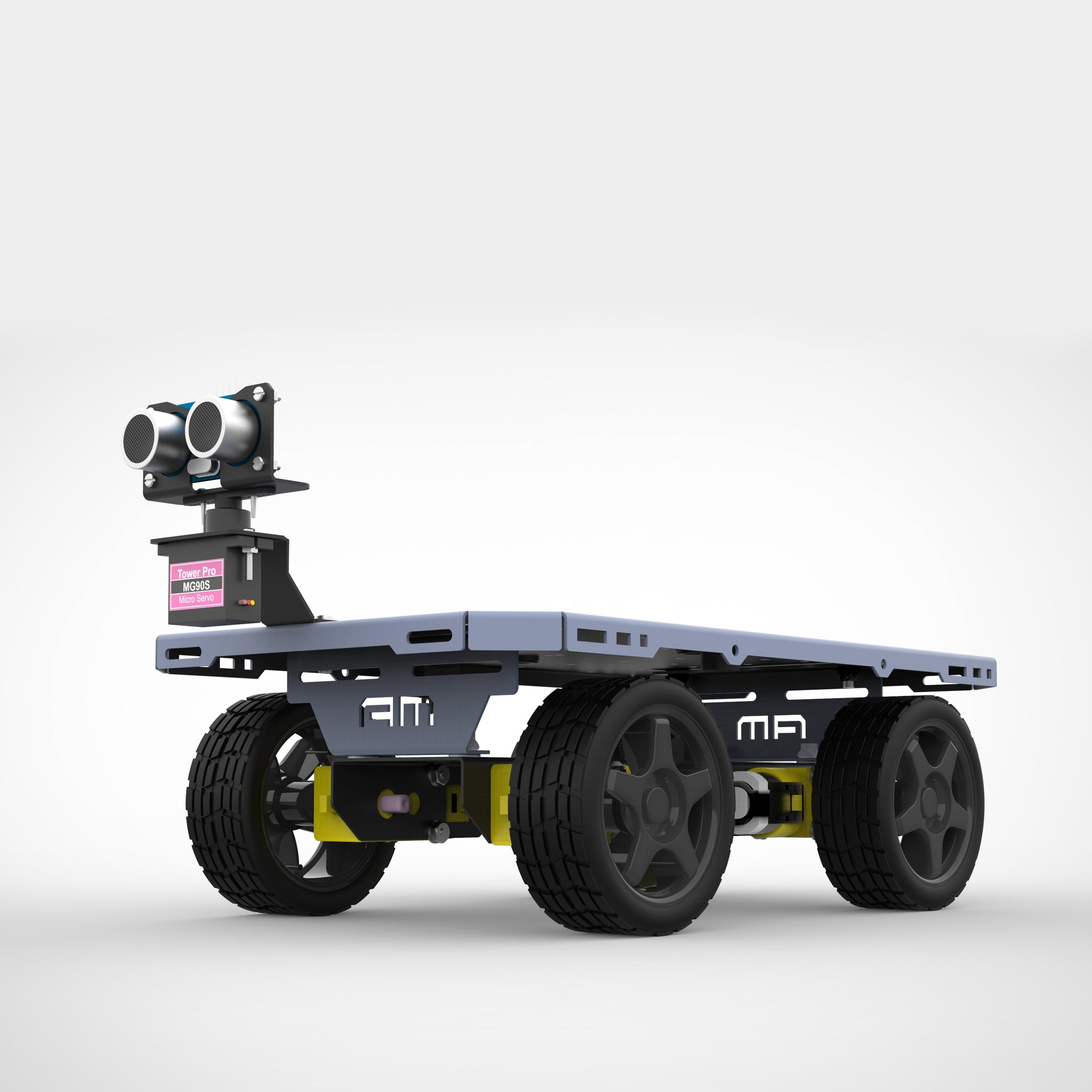 ROVER 4WD BO SERIES 4 METAL CHASSIS DIY ROBO KIT MATT BLACK & GRAY – Am ...