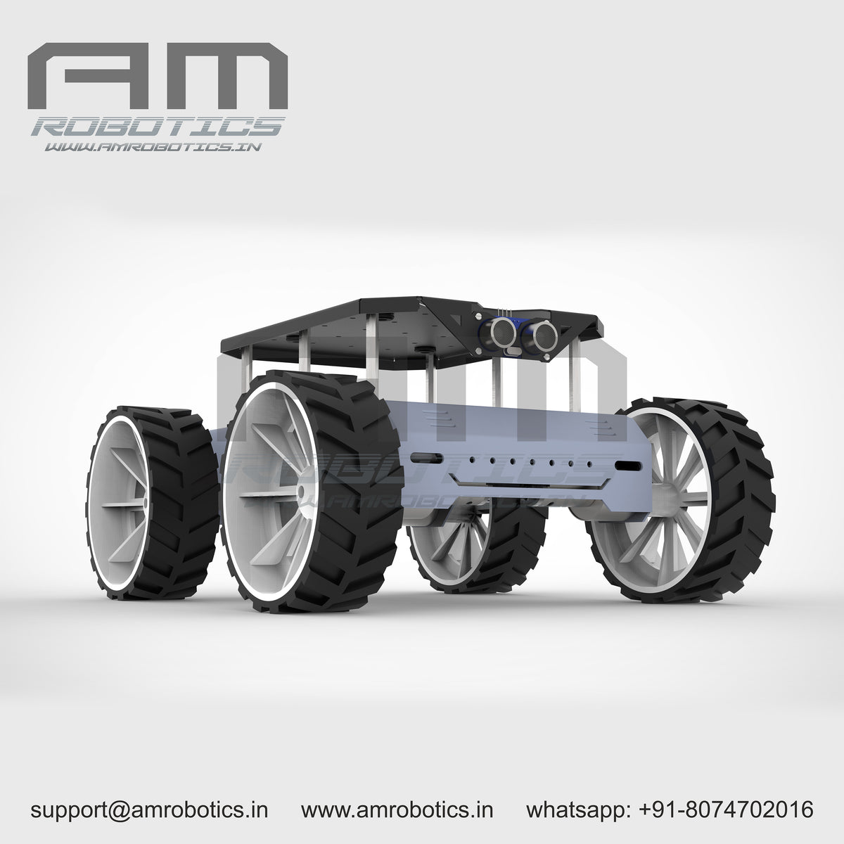 4wd Rover Robotics ROVER 4WD JOHNSON SERIES 1 DIY ROBOTIC METAL CHASSIS KIT – Am Robotics