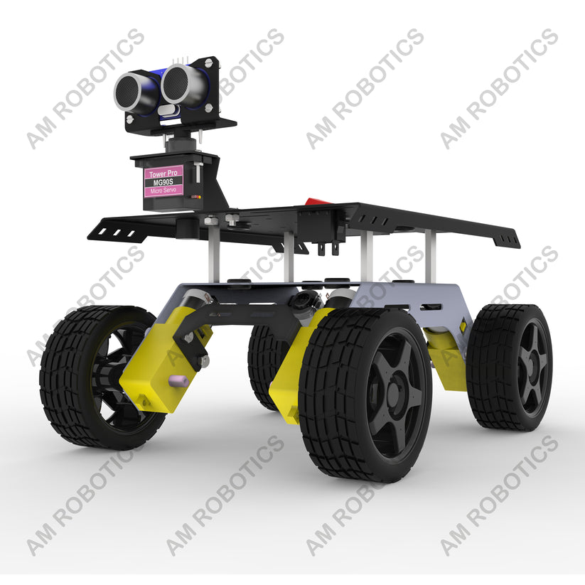 ROVER 4WD BO SERIES 1 METAL CHASSIS DIY KIT MATT BLACK & GRAY – Am Robotics