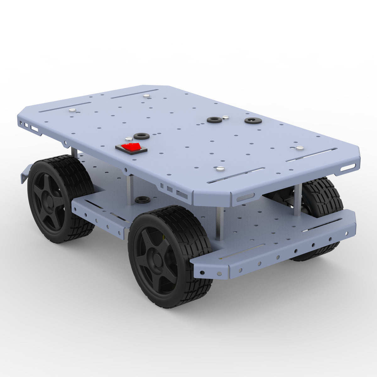 Soccer Rover ROVER 4WD SOCCER BO SERIES 2 METAL CHASSIS DIY ROBO KIT MATT BLACK & G ...