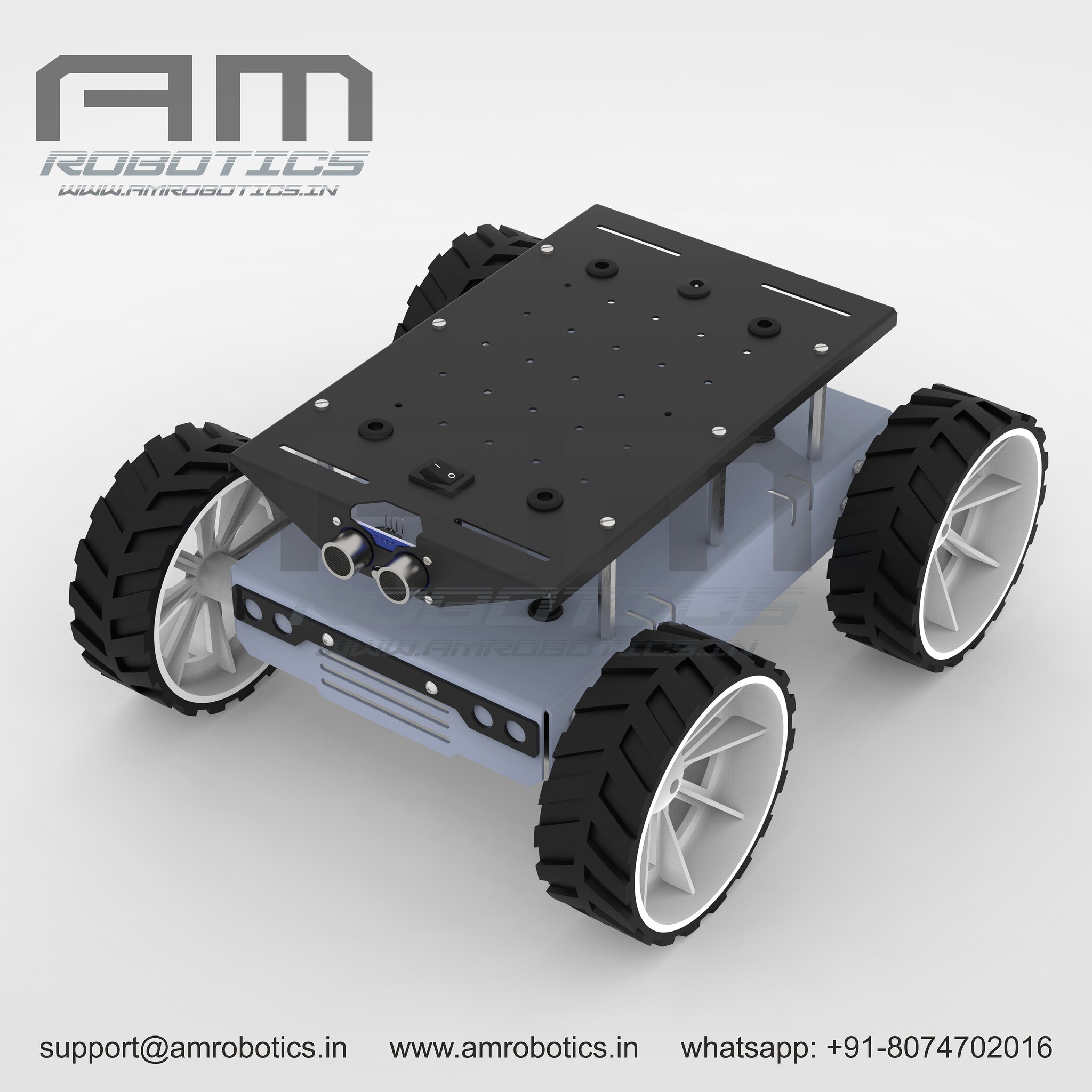 ROVER 4WD JOHNSON SERIES 2 GRAY DIY ROBOTIC METAL CHASSIS KIT – Am Robotics
