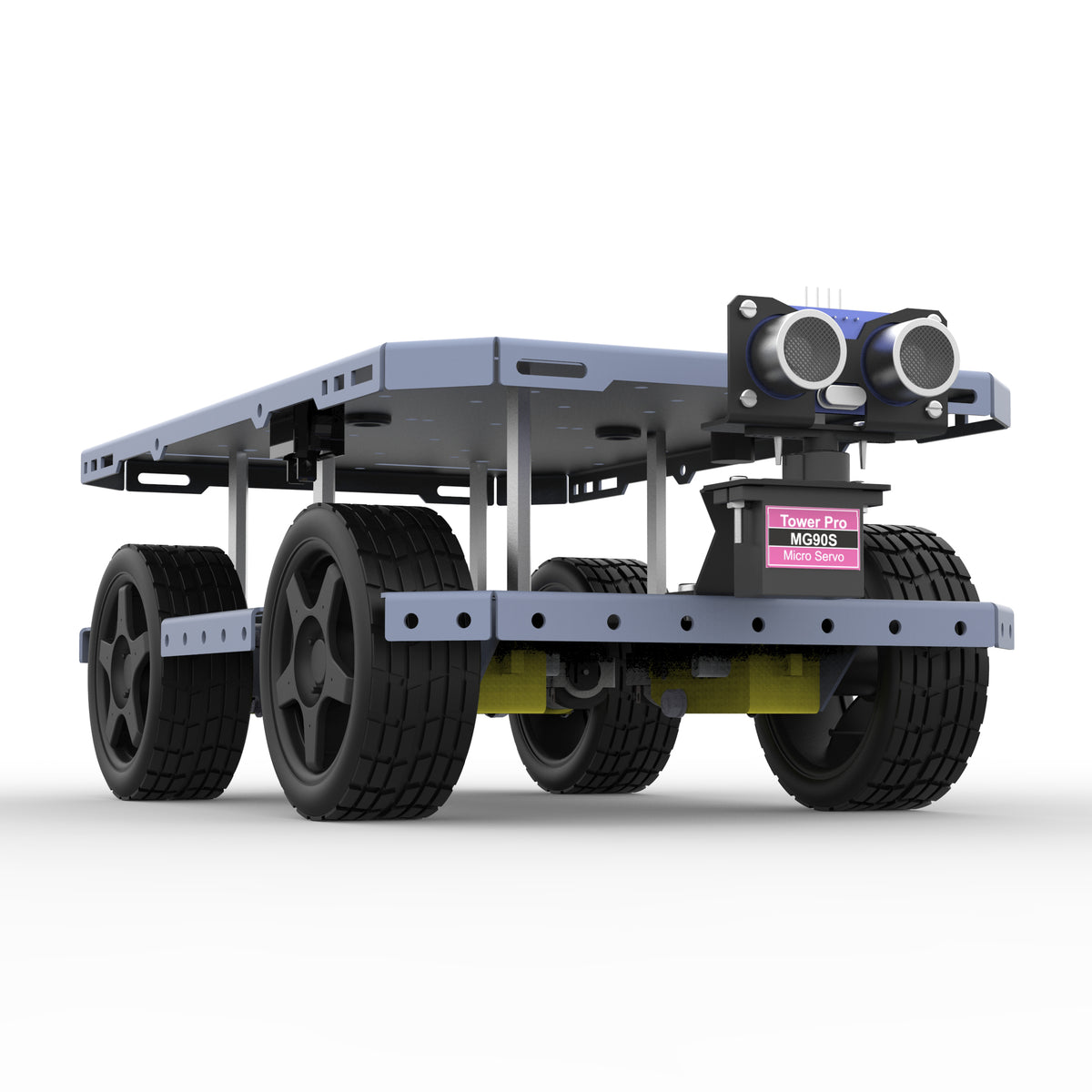 Soccer Rover ROVER 4WD SOCCER BO SERIES 2 METAL CHASSIS DIY ROBO KIT MATT BLACK & G ...