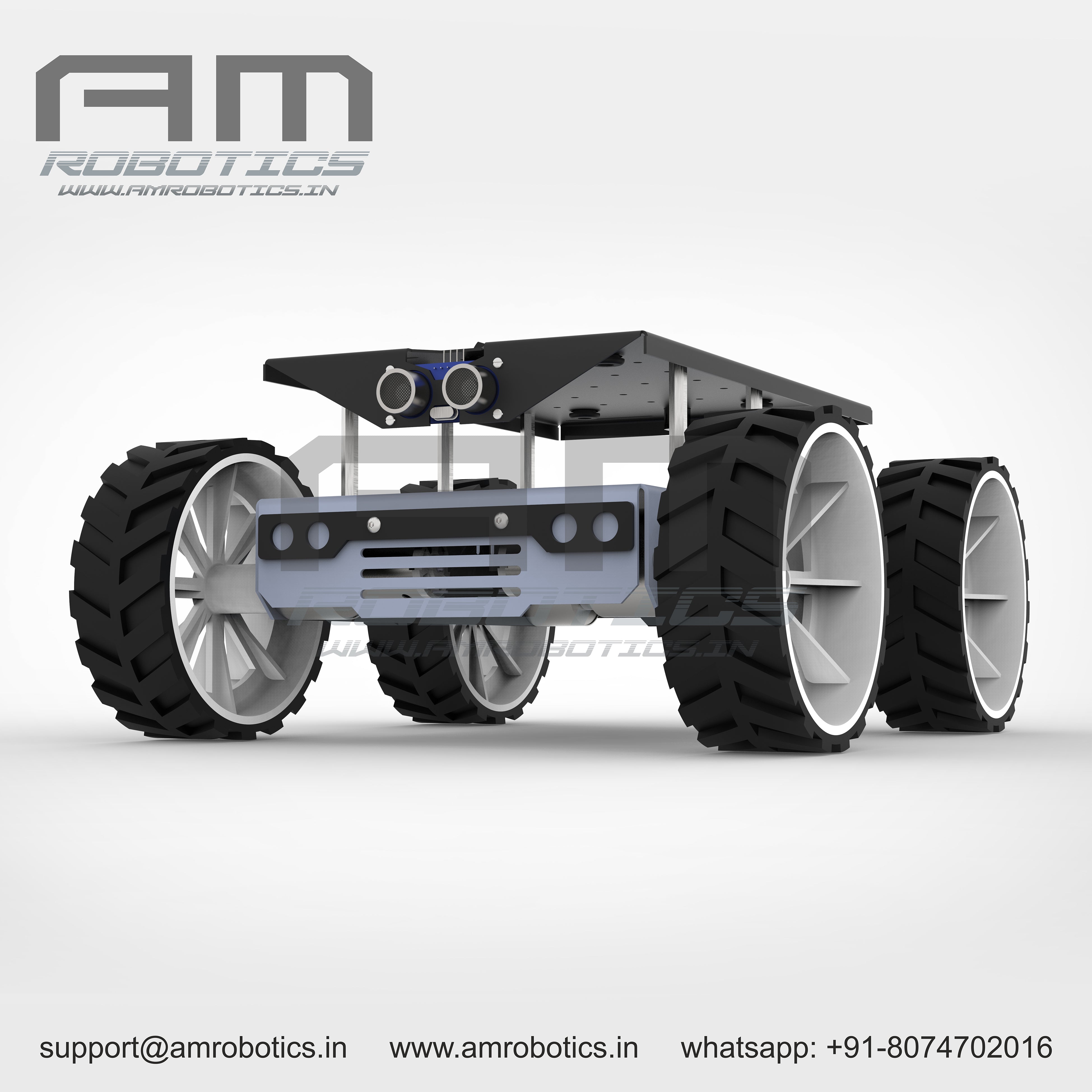 ROVER 4WD JOHNSON SERIES 2 GRAY DIY ROBOTIC METAL CHASSIS KIT – Am Robotics