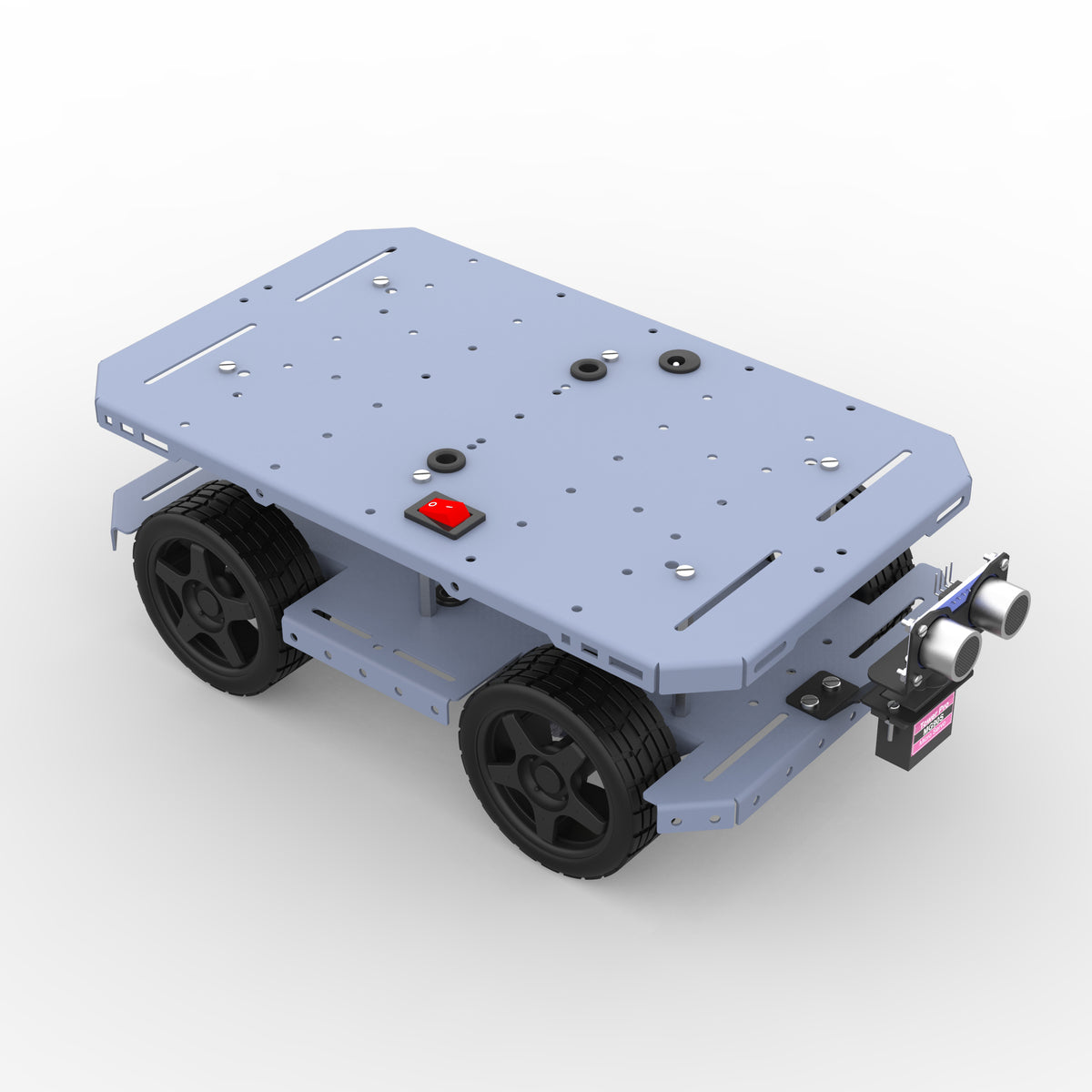 Soccer Rover ROVER 4WD SOCCER BO SERIES 2 METAL CHASSIS DIY ROBO KIT MATT BLACK & G ...