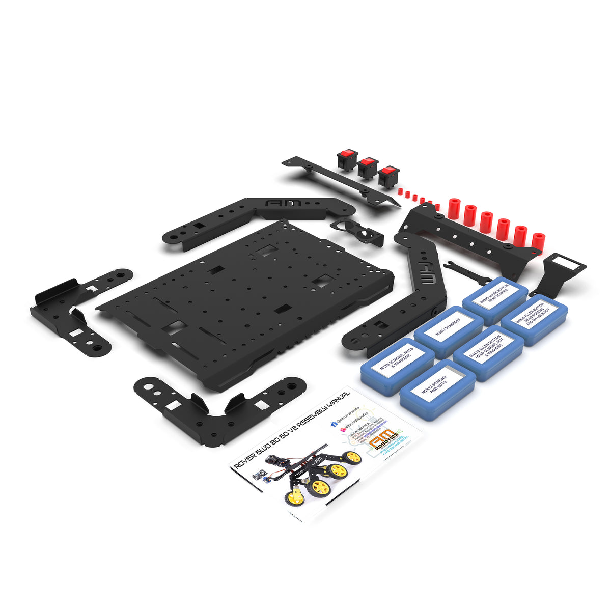 6wd Rover ROVER 6WD BO60 V2 KIT – Am Robotics